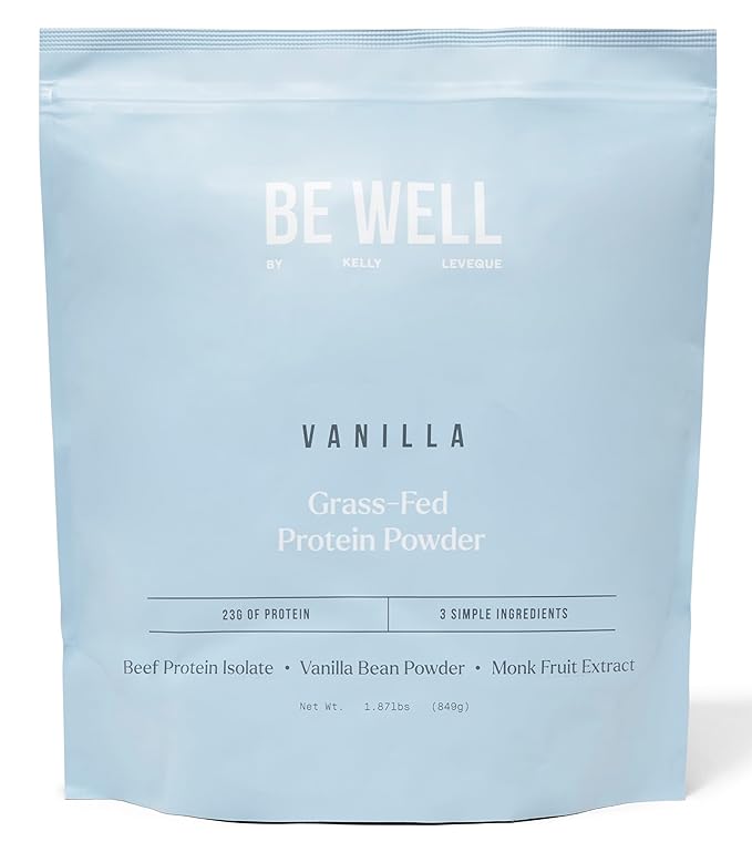 Be Well by Kelly Vanilla Grass-Fed Beef Protein Powder,