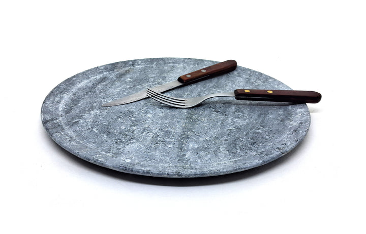 Cookstone Soapstone Salad Dish/Main Course Serving Dish 28 cm - Handmade , Non-stick