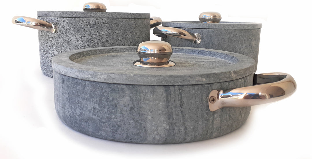 Cookstone Efestus Soapstone Cookware Set -  Handmade, Non-stick