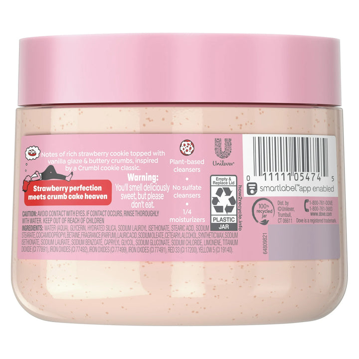 Dove Crumbl Exfoliating Body Scrub Strawberry Cookie 425g – Moisturizing & Gentle Exfoliation