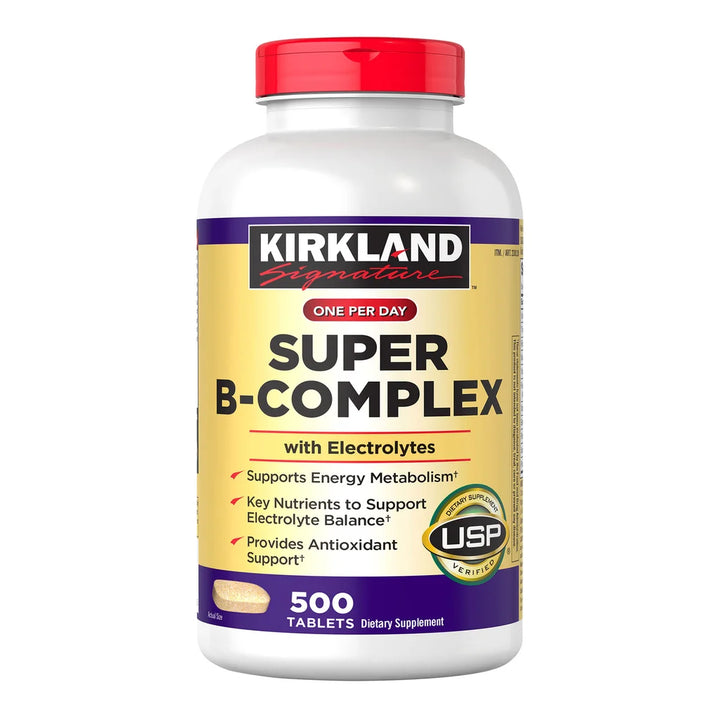 Kirkland Signature Super B-Complex with Electrolytes & Vitamin C (500 Tablets Bottle)