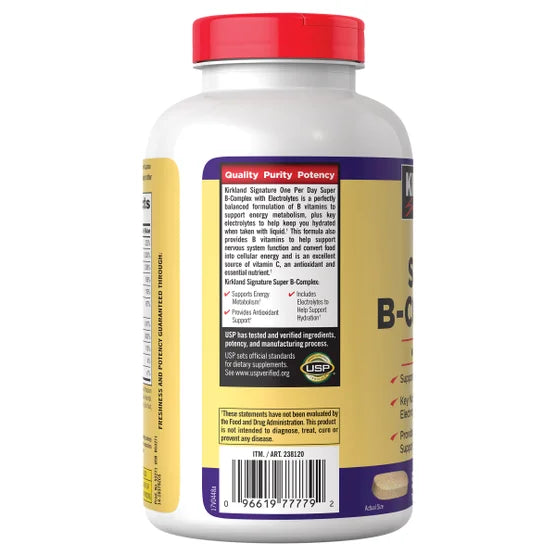 Kirkland Signature Super B-Complex with Electrolytes & Vitamin C (500 Tablets Bottle)