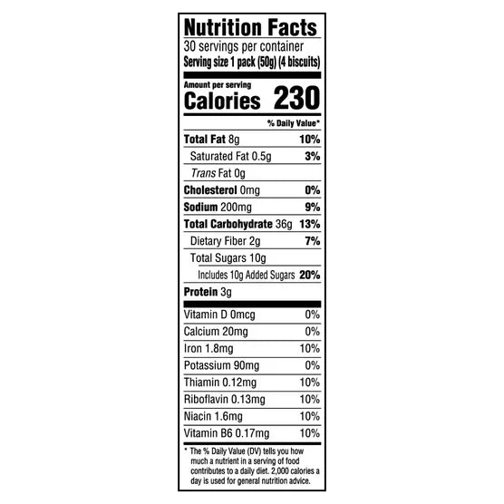 BelVita Breakfast Biscuit, Cinnamon Brown Sugar, 1.76 oz, 30-count