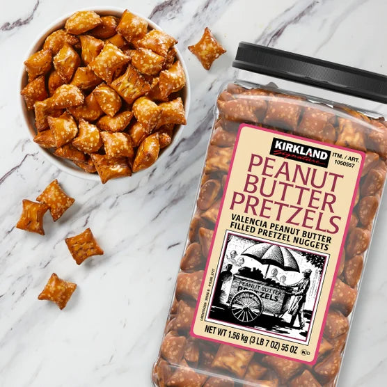 Kirkland Signature Peanut Butter Filled Pretzel Nuggets, Crunchy & Sweet Snack – 55 oz, Packed in USA