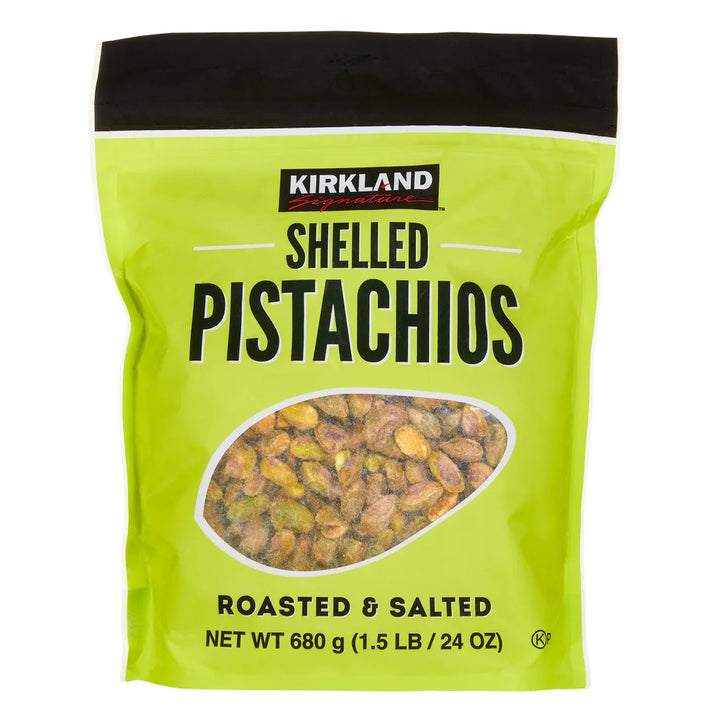 Kirkland Signature Shelled Salted Pistachios, Roasted, Kosher – 1.5 lbs (24 oz), Product of USA