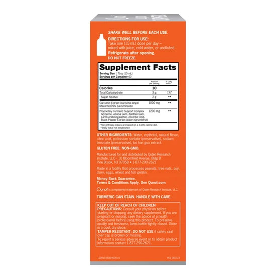 Qunol Liquid Turmeric 1000 mg with Black Pepper Extract – 30.4 fl oz (900 ml)