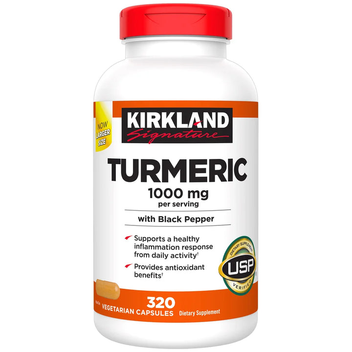 Kirkland Signature Turmeric 1000mg Antioxidant Support (320 Vegetarian Capsules Bottle)