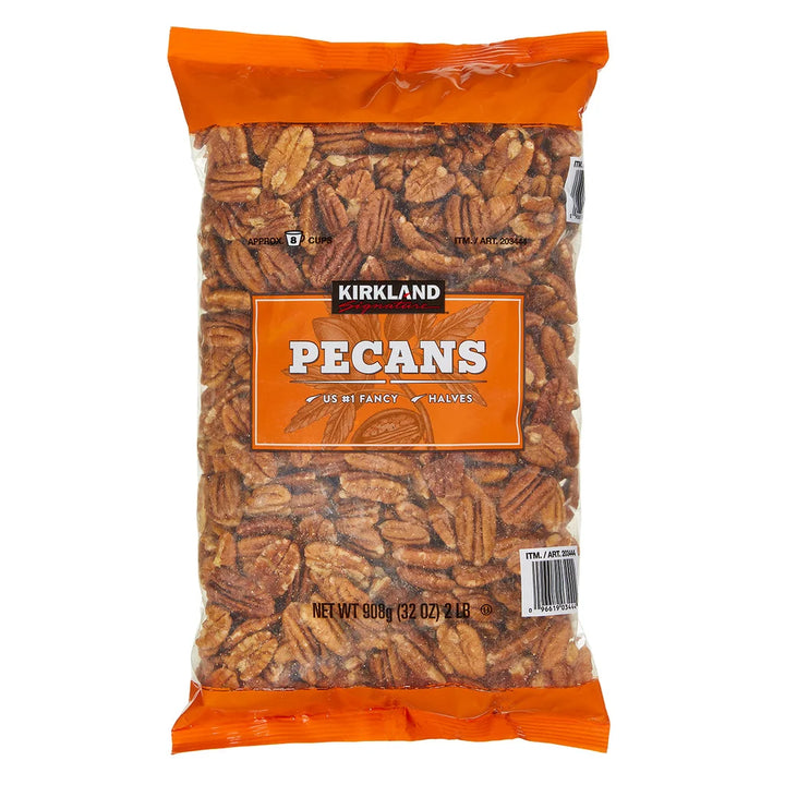 Kirkland Signature Pecan Halves 2 lb – US Fancy Grade #1 Premium Pecans for Snacking & Baking