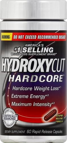 Hydroxycut Hardcore Thermogenic Energy & Focus Capsules – 60 Rapid-Release Capsules