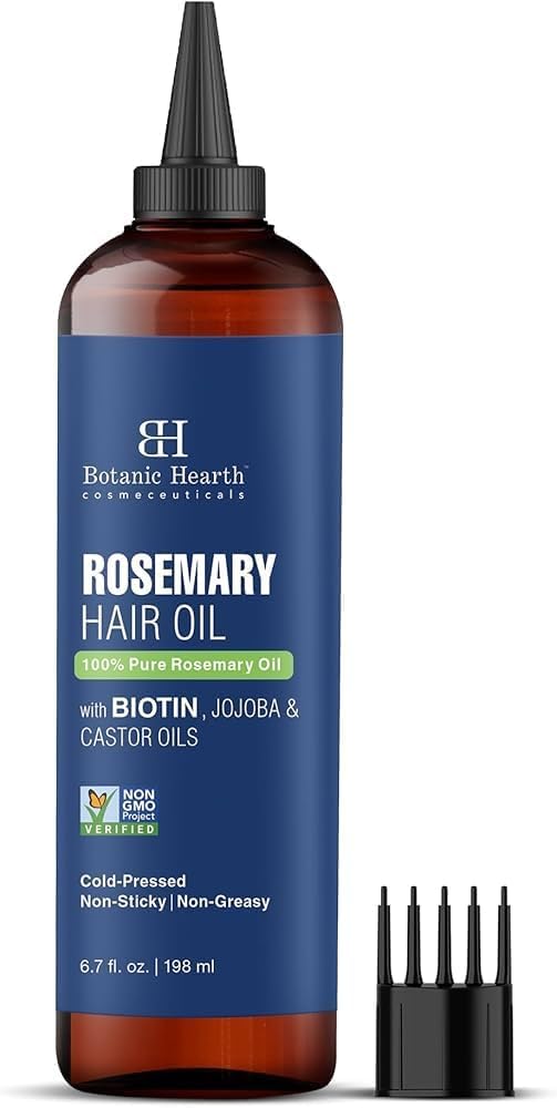 Botanic Hearth Rosemary Hair Oil for Hair Growth with Biotin & Castor, 6.7 oz