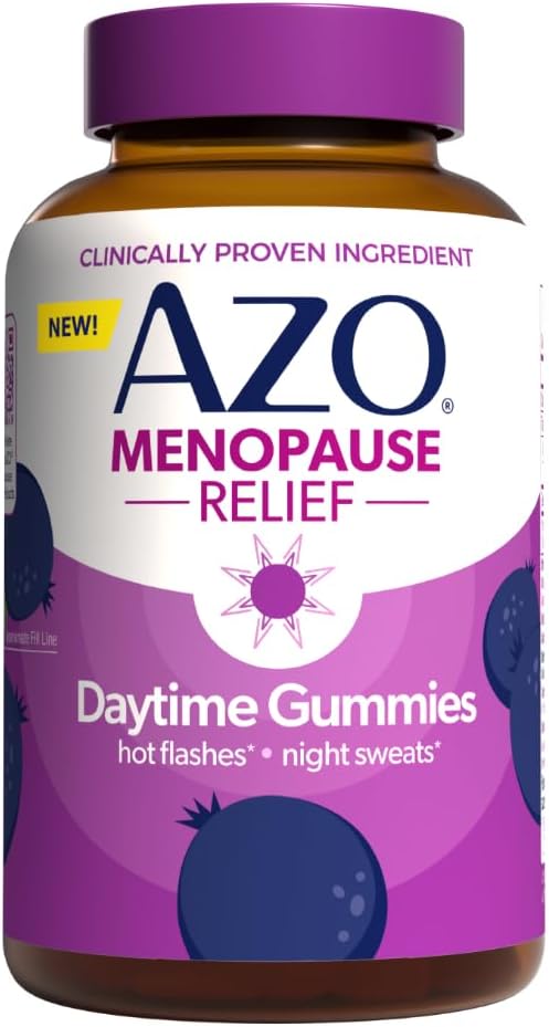 AZO® Daytime Menopause Support Gummies for Women – Blackcurrant Flavor, 30 Gummies