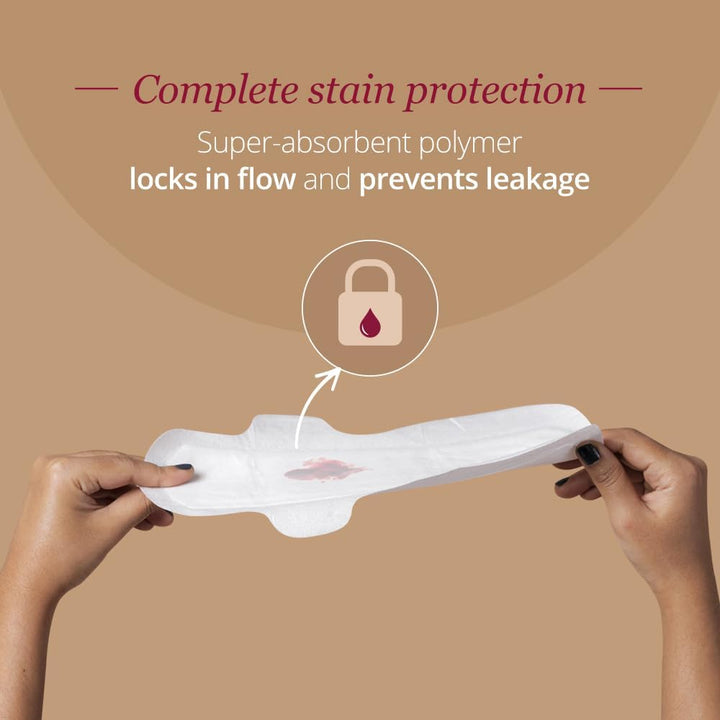 Carmesi Sensitive Sanitary Napkins with Soft Wings – Large Size, 30 Count
