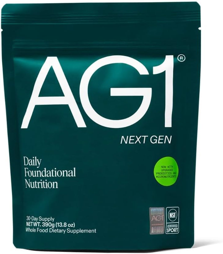AG1 Next Gen Greens Powder | Advanced Multinutrient Superfood Blend | Vegan, Gluten Free & Keto Friendly | 83 Vitamins & Botanicals