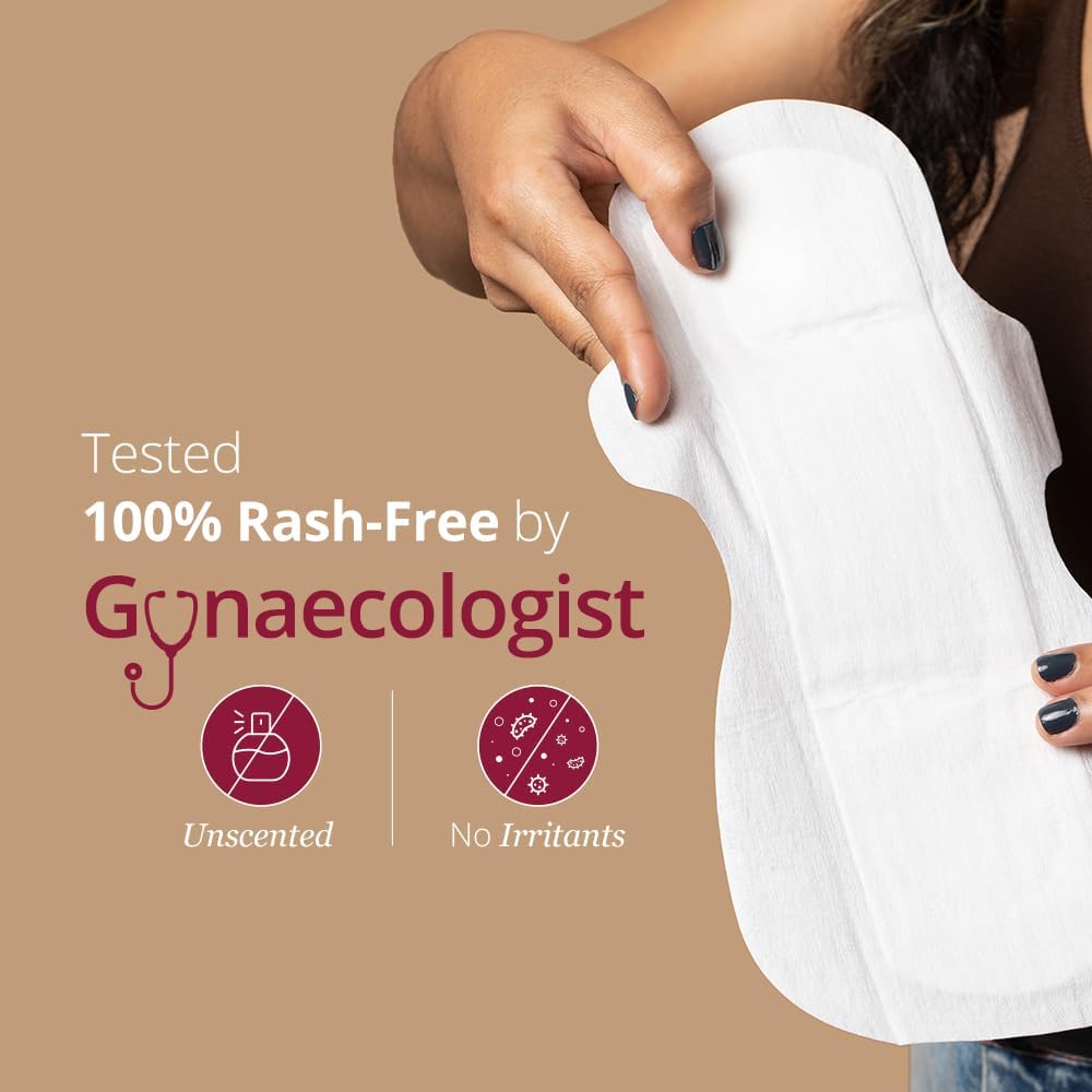 Carmesi Sensitive Sanitary Napkins with Soft Wings – Large Size, 30 Count