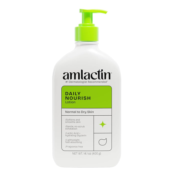 AmLactin Daily Nourish Exfoliating Body Lotion with 12% Lactic Acid, 14.1 oz