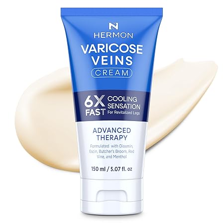 Hermon Varicose Vein Cream for Legs 150ml – Natural Formula for Circulation & Skin Smoothing
