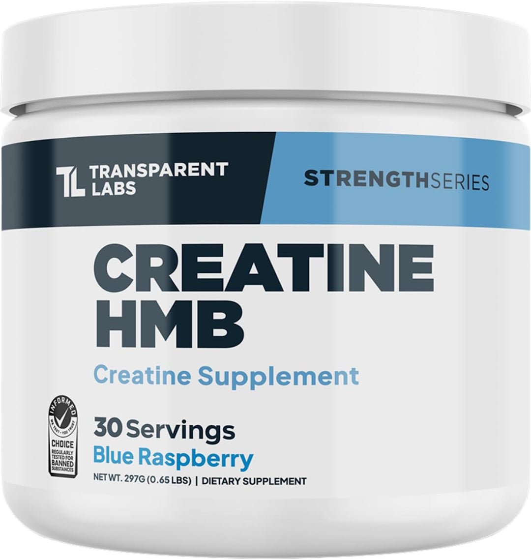 Transparent Labs Creatine HMB Powder - Creatine Monohydrate with HMB, Muscle Growth & Strength Support - 30 Servings, 359g