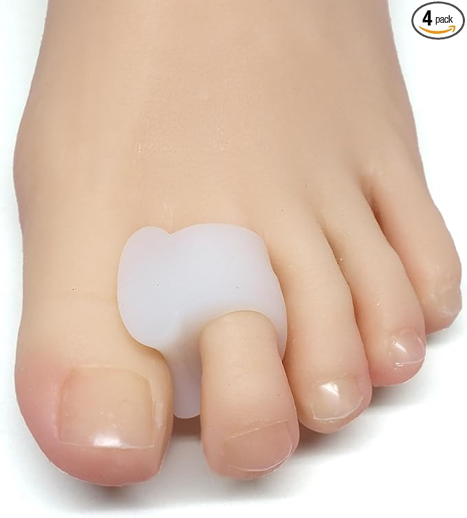 ZenToes Gel Toe Separators for Overlapping Toes & Bunions – Big Toe Alignment Corrector & Spacer – 4 Pack