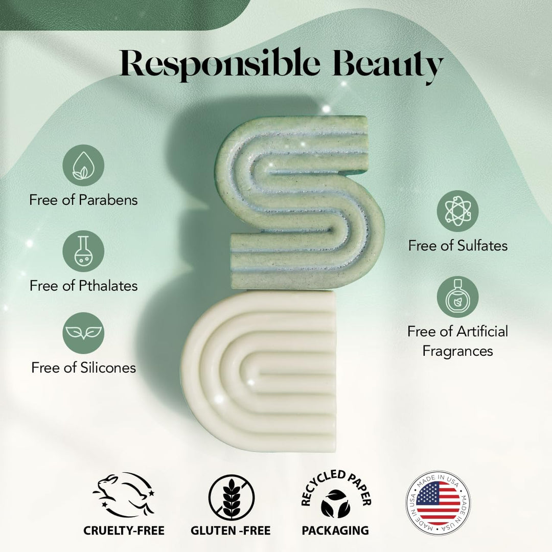 Kitsch Rosemary & Biotin Shampoo & Conditioner Bar Set (2 Pack)