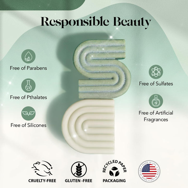 Kitsch Rosemary & Biotin Shampoo & Conditioner Bar Set (2 Pack)