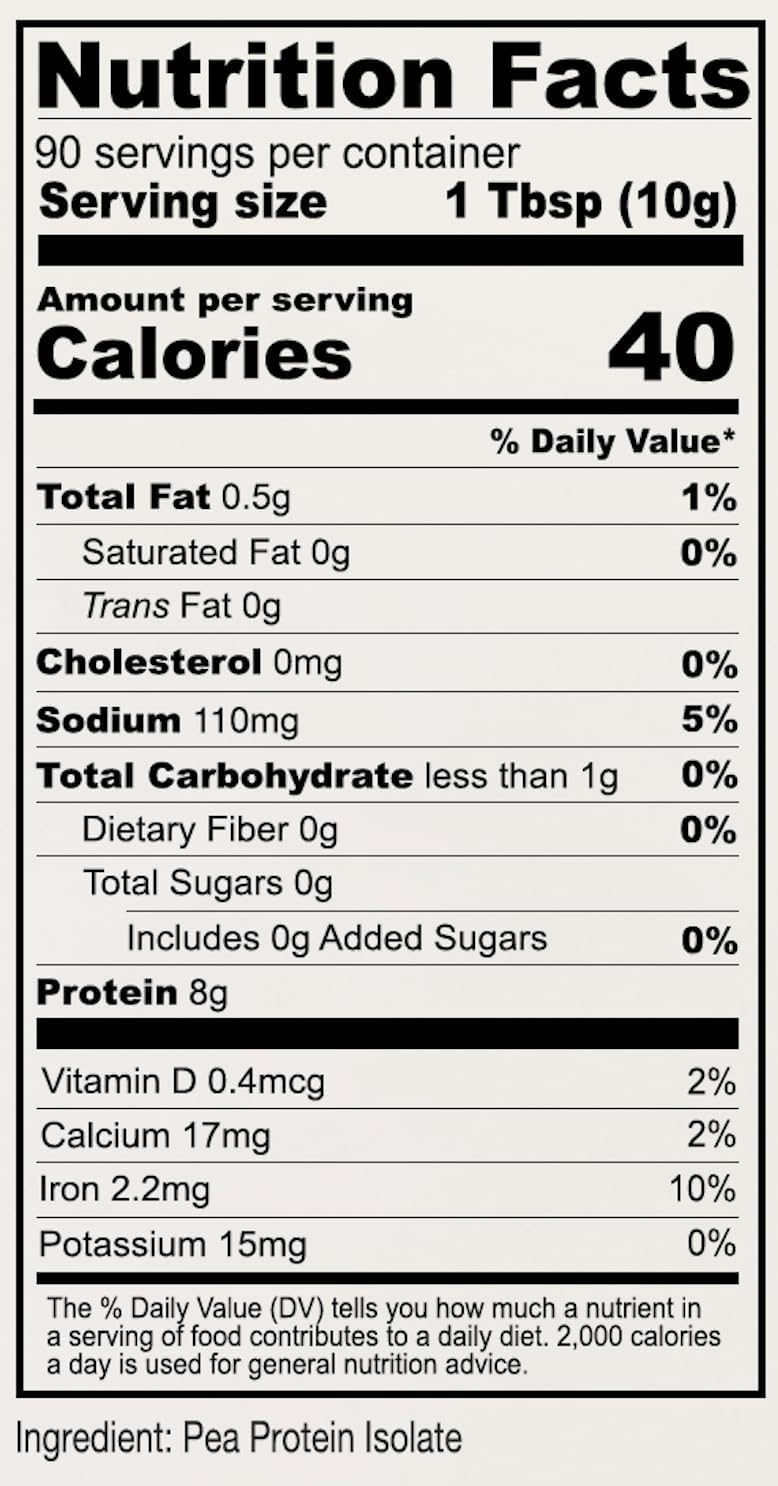 Anthony's Premium Pea Protein Isolate, Unflavored, 2 lb