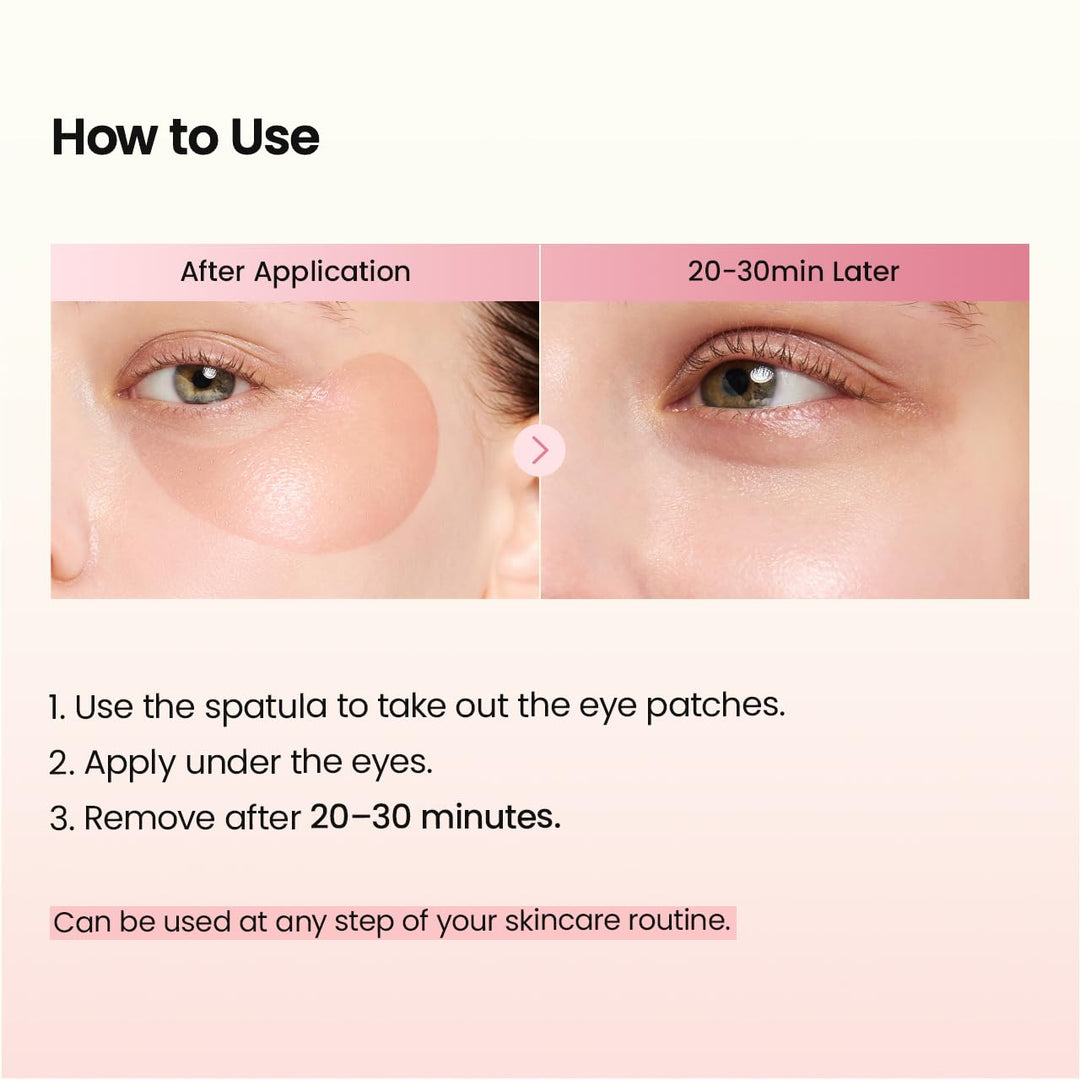 BIODANCE Hydrogel Eye Patches with Collagen, Peptides, and Caffeine, 60 Count
