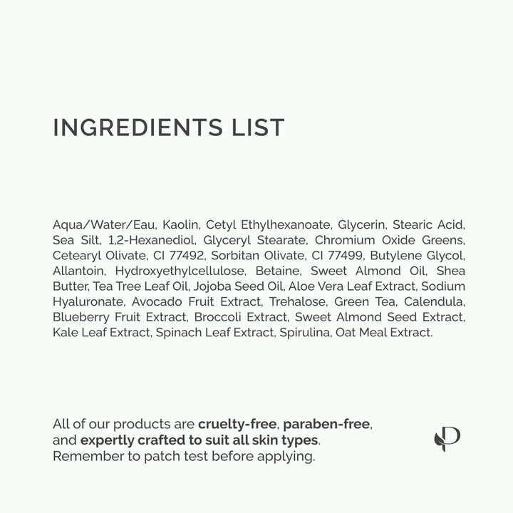 Plantifique Korean Clay Mask | Hydrating Mud Mask with Avocado & Superfoods | Vegan & Dermatologist Tested | 100ml