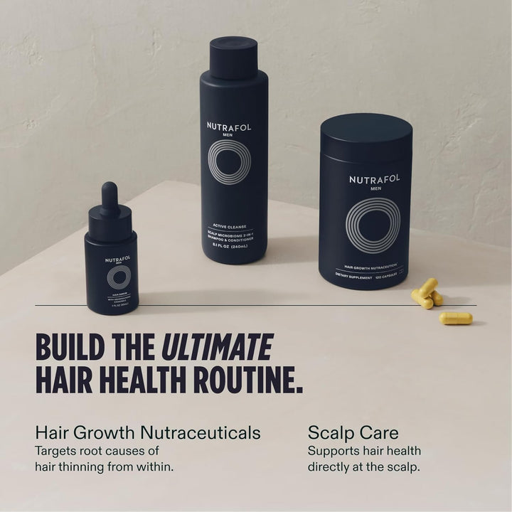 Nutrafol Men’s Hair Wellness Supplement – Supports Hair Strength & Scalp Health – 1 Month Supply (Refill Pouch)