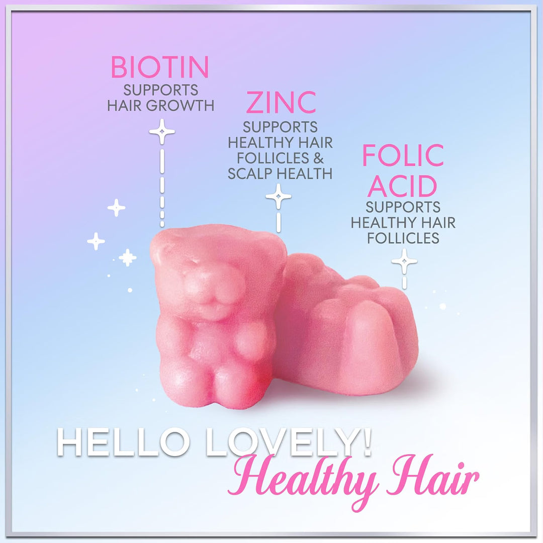 Advanced Hair Skin and Nails Gummies with Biotin (120 Count)
