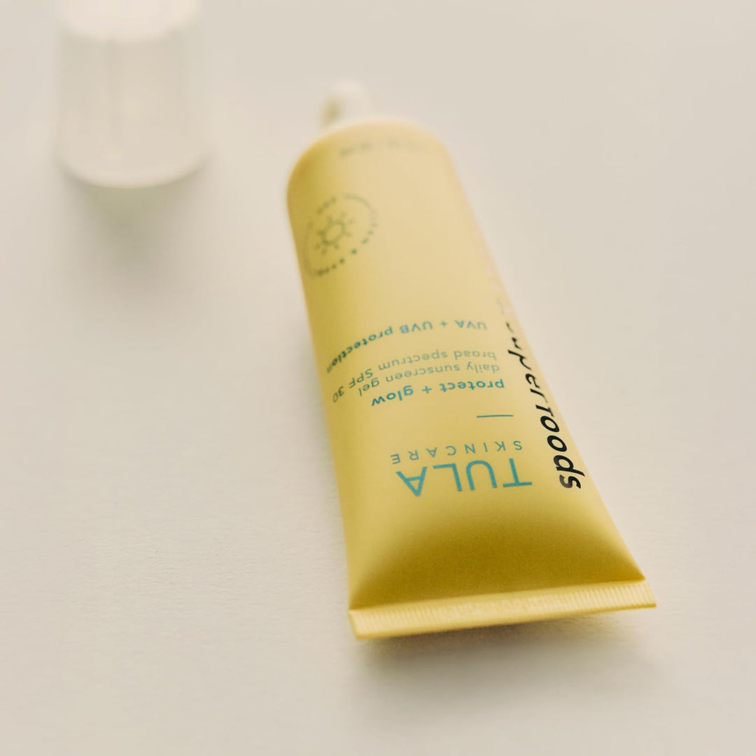 TULA Skin Care Protect + Glow SPF 30 Sunscreen Stick, 37g – Blue Light & Pollution Protection, No White Cast