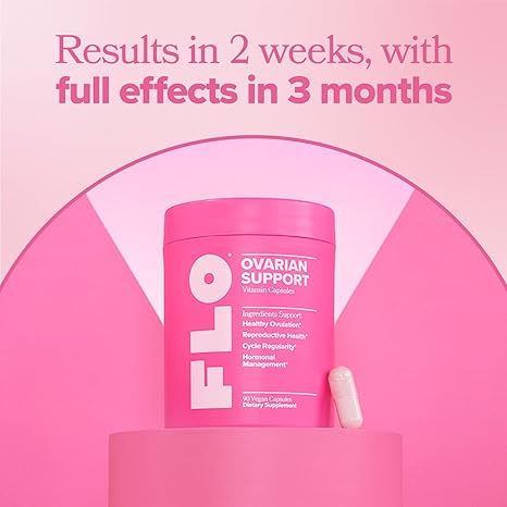 O Positiv FLO Ovarian Health Support -  Balance for Women, Supplement with DIM, Myo & D-Chiro Inositol, Folic Acid - Supports Healthy Ovulation, Cycle Regularity - 30 Servings