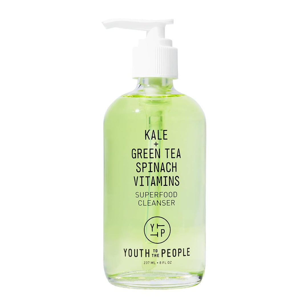 Superfood Facial Cleanser with Kale & Green Tea – Daily Face Wash for Clean & Fresh Skin