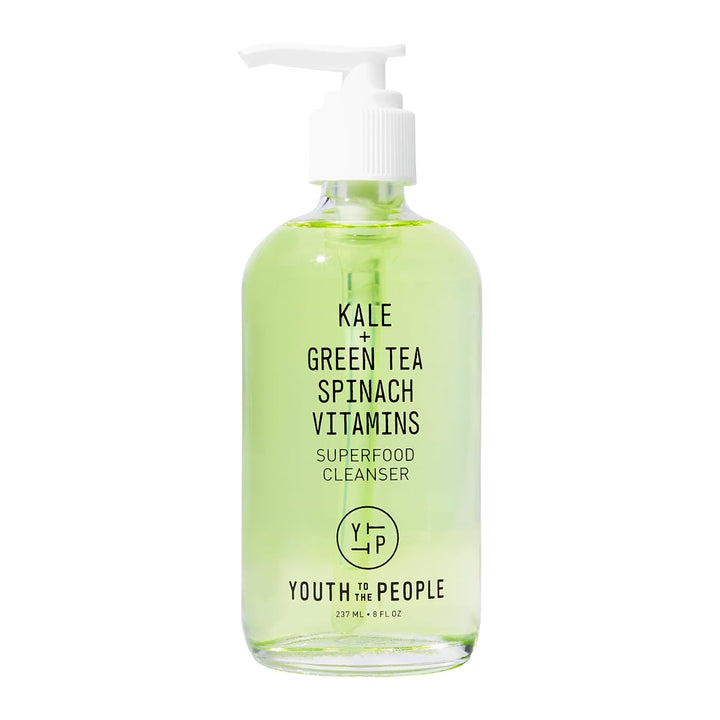 Superfood Facial Cleanser with Kale & Green Tea – Daily Face Wash for Clean & Fresh Skin