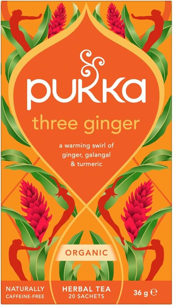 Pukka Herbs Three Ginger Organic Herbal Tea, 20 Tea Bags