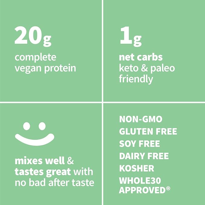 Sprout Living Organic Pea Protein Powder, Plant-Based Protein, Vegan, Non-GMO, Gluten-Free, Dairy-Free, No Artificial Sweeteners,