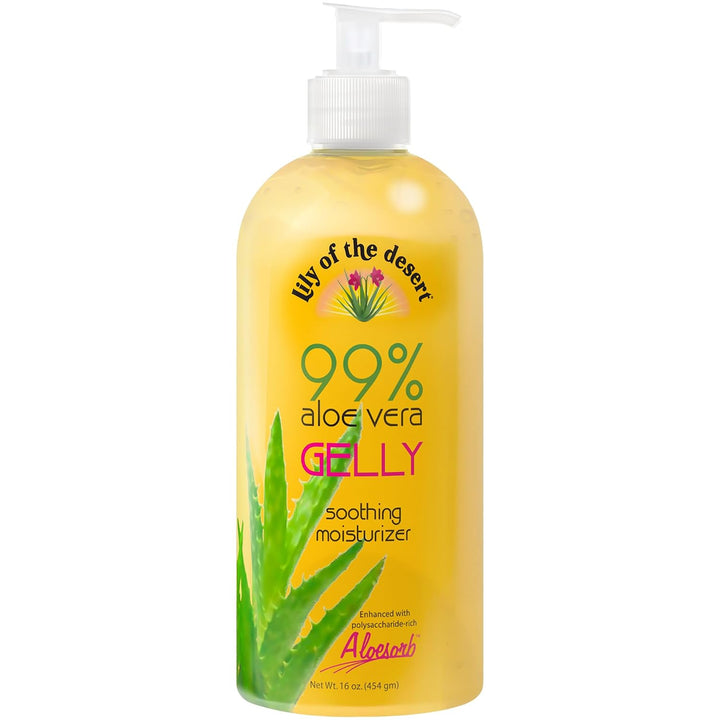 Lily Of The Desert 99% Organic Aloe Vera Gelly Moisturizer with Vitamins C & E, 16 fl oz