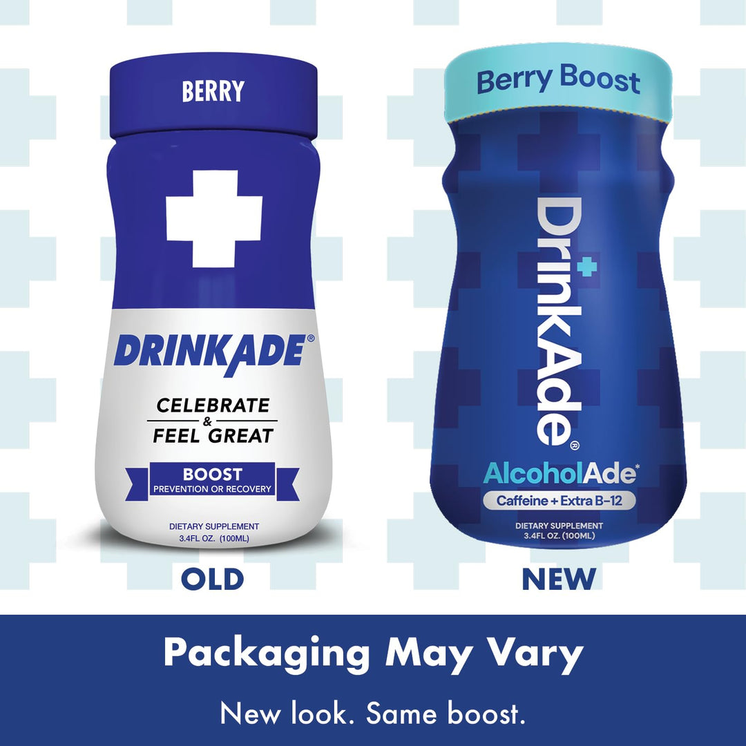 DrinkAde Boost – Hydration &Drinkade Energy Support Drink with Electrolytes, Green Tea & B Vitamins – Sugar-Free, Vegan – 6 Pack