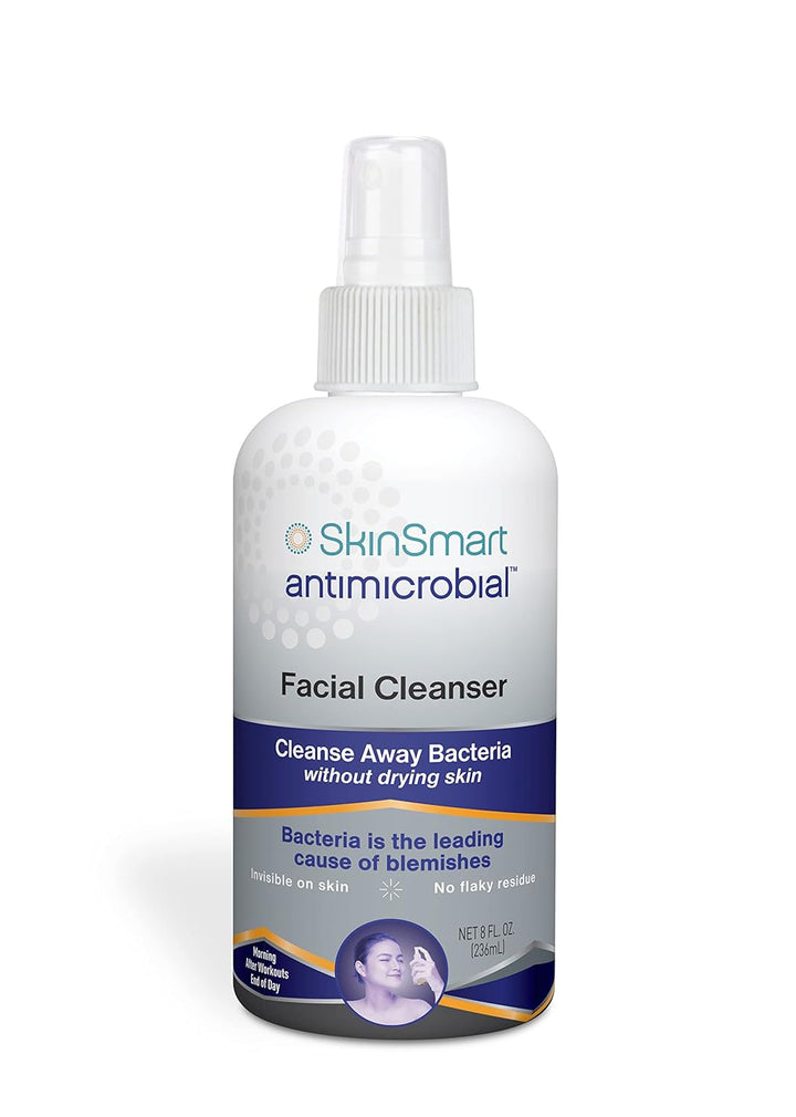 SkinSmart Antimicrobial Facial Cleanser for Breakouts & Blemishes - 8oz