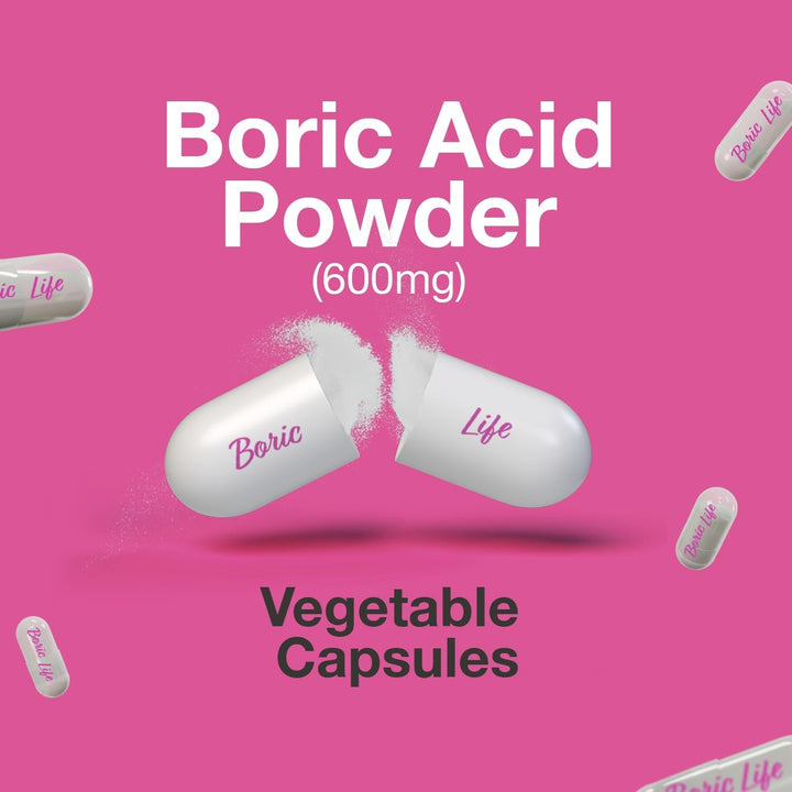 NutraBlast Boric Acid Suppositories 600mg - Vaginal Odor & Hygiene Support (30 Count)