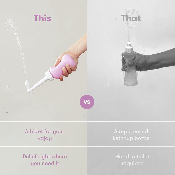 Frida Mom Upside Down Peri Bottle for Postpartum Care, Portable Bidet