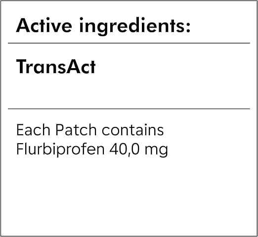 Transact Medicated Pain Relief Patches (5s) – Long-Lasting Anti-Inflammatory Muscle Care