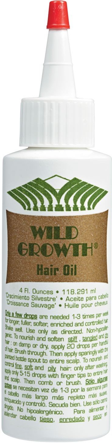 Wild Growth Hair Oil – Promotes Thick Long Hair, Softens & Detangles, Concentrated Formula, 4 oz (118 ml)