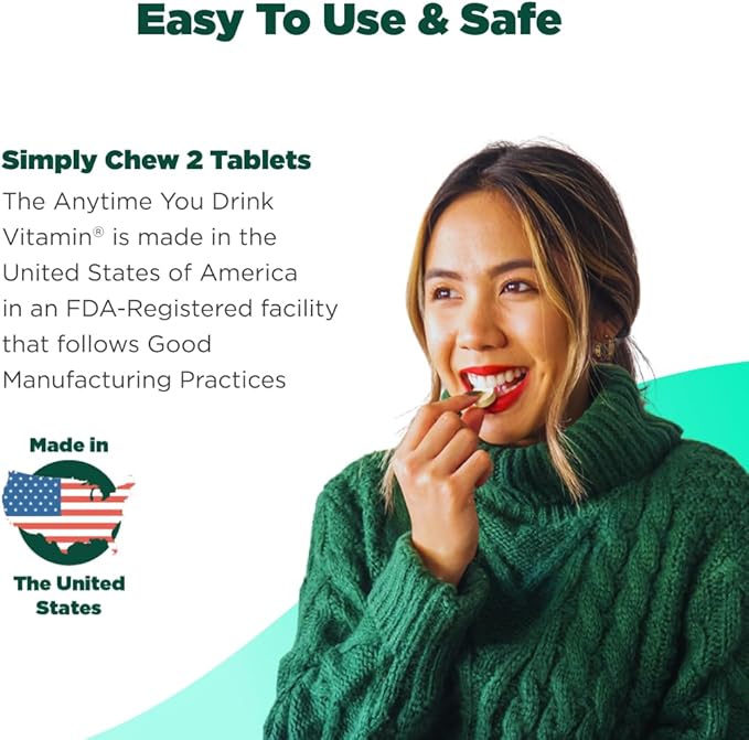 H-Proof Anytime Vitamin Chewables –  40 Tablets, Sugar-Free & Vegan