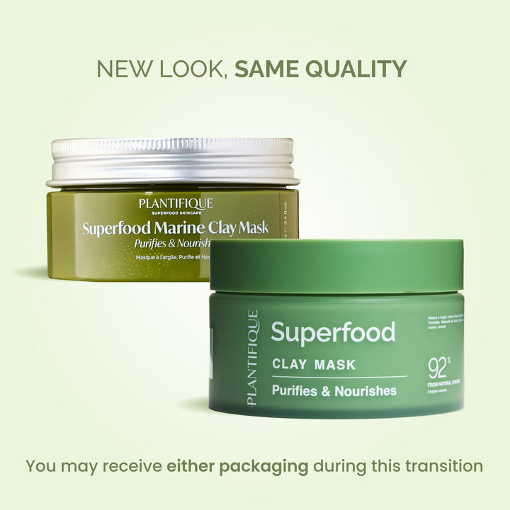 Plantifique Korean Clay Mask | Hydrating Mud Mask with Avocado & Superfoods | Vegan & Dermatologist Tested | 100ml