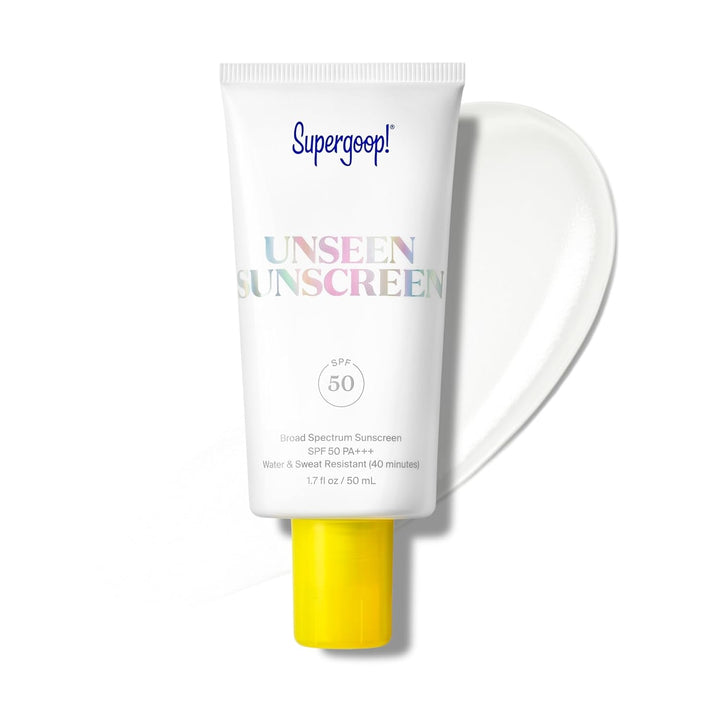 Supergoop! Unseen Sunscreen SPF 50 Face Sunscreen & Makeup Primer, 50ml – Invisible, Weightless, Oil-Free