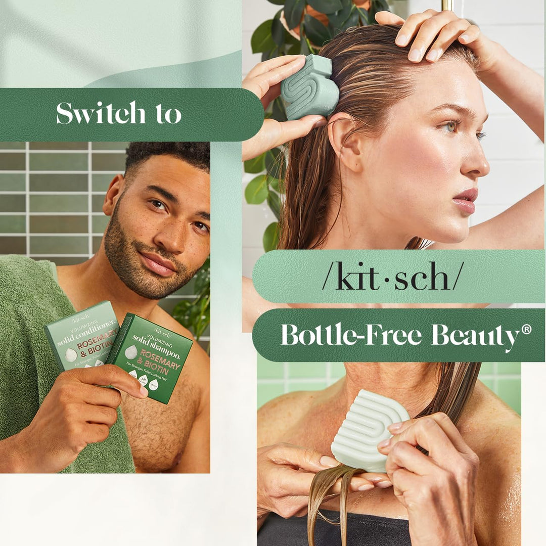 Kitsch Rosemary & Biotin Shampoo & Conditioner Bar Set (2 Pack)