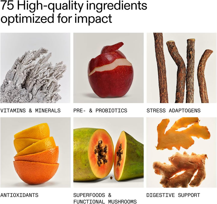 AG1 Daily Greens Powder | Multinutrient Superfood Blend | Unflavored | Vegan, Gluten Free & Keto Friendly | 75 Vitamins & Botanicals