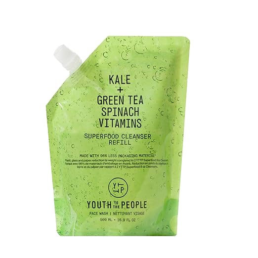 Superfood Facial Cleanser with Kale & Green Tea – Daily Face Wash for Clean & Fresh Skin