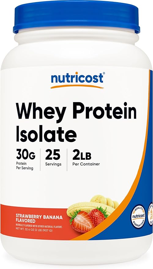 Nutricost Whey Protein Isolate, 2 lb, 25 Servings