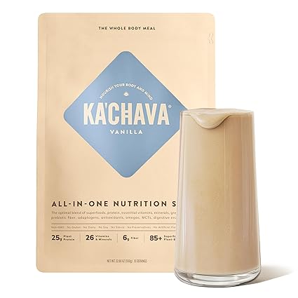 Ka’Chava Whole Body Meal Shake – Plant-Based Protein Powder with Superfoods & Greens – Vegan Meal Replacement with Probiotics & Enzymes